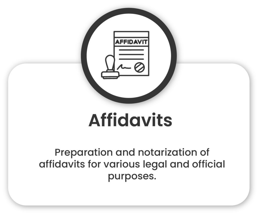 Affidavit Drafting & Notary Legal Services